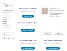 Tablet Screenshot of geekquestioner.com